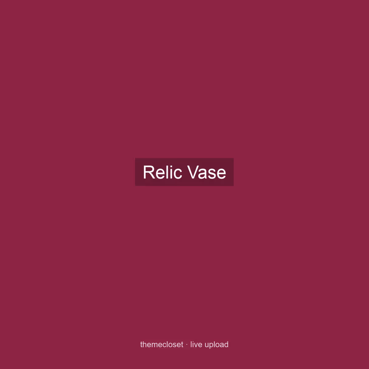 QA Relic Vase — low stock (2 left)